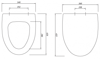 Stil spülrandlos WC Bidet / Taharet WC
