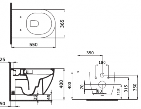 3D spülrandlos WC Bidet / Taharet